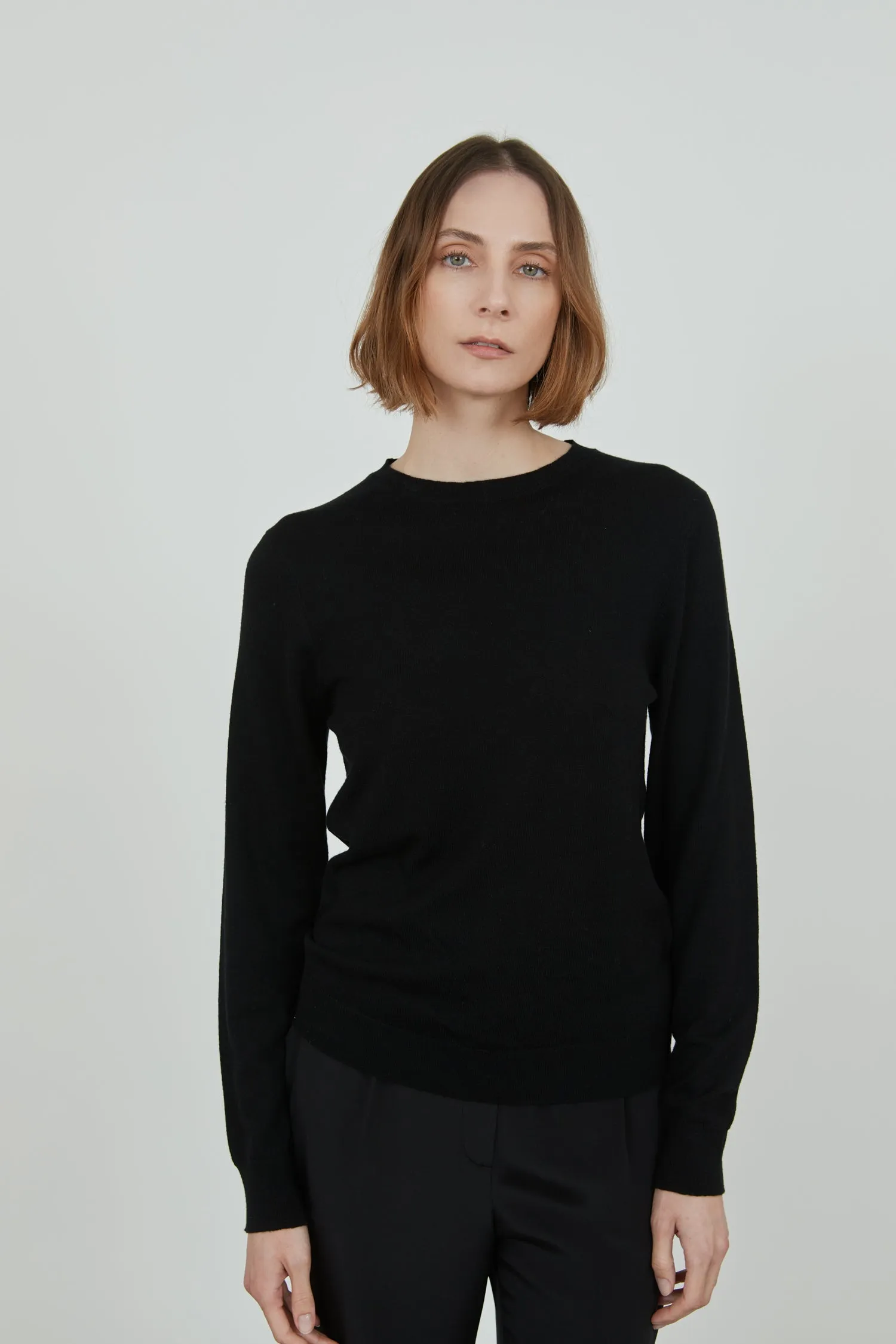 Maya knitted sweater | Black - Ultrafine merino-cashmere-silk blend