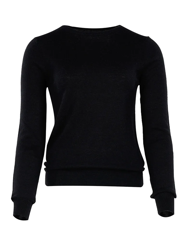 Maya knitted sweater | Black - Ultrafine merino-cashmere-silk blend